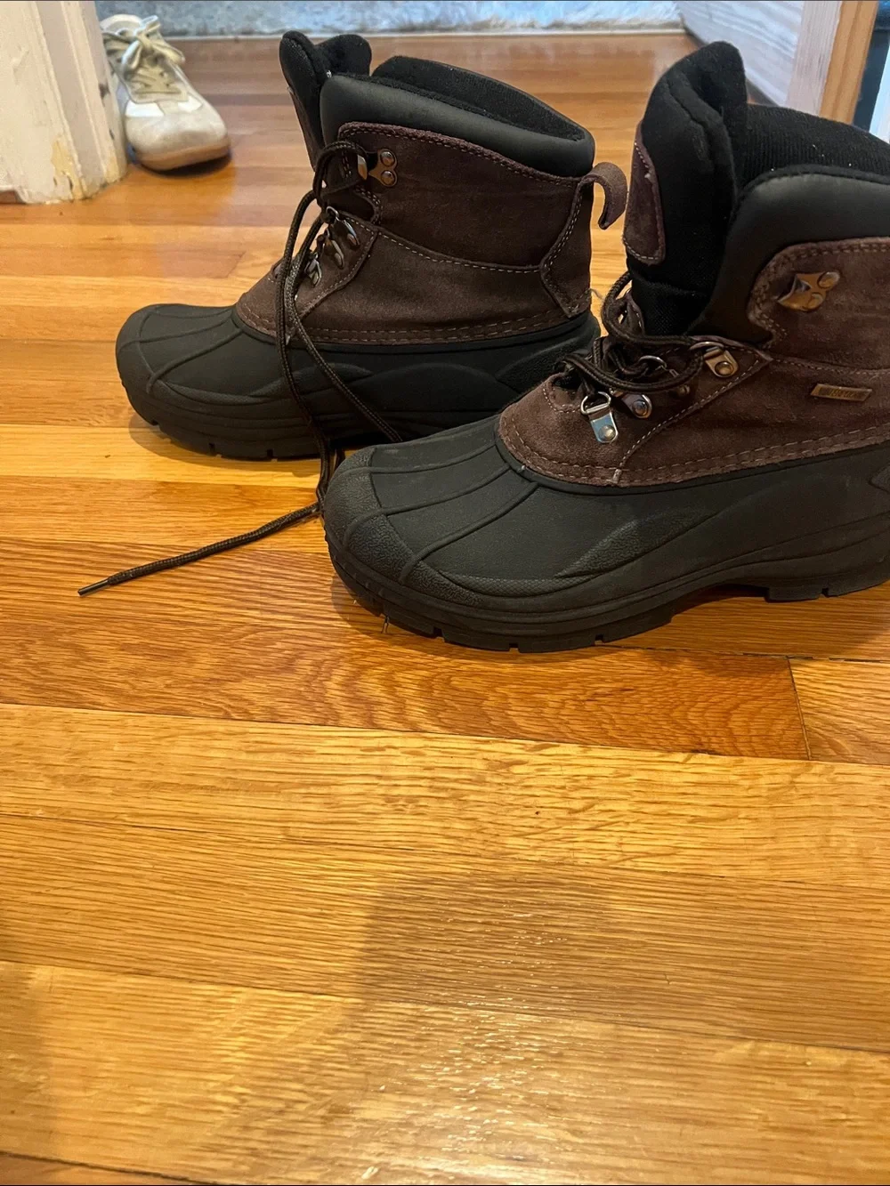Men's Waterproof Brown and Black Winter Duck Boots